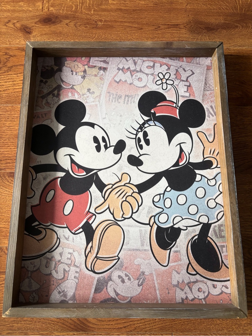 Disney Mickey & Minnie wooden artwork
